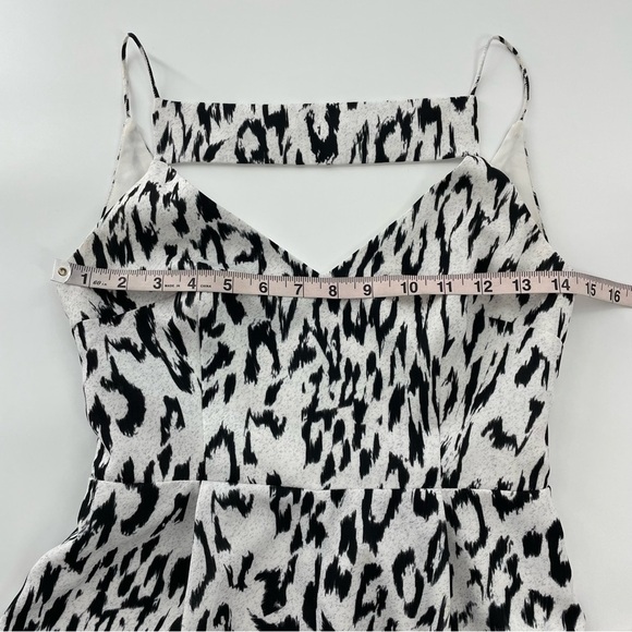 Finders Keepers Diamond Cheetah Black and White Playsuit Open Back Romper - Picture 12 of 13